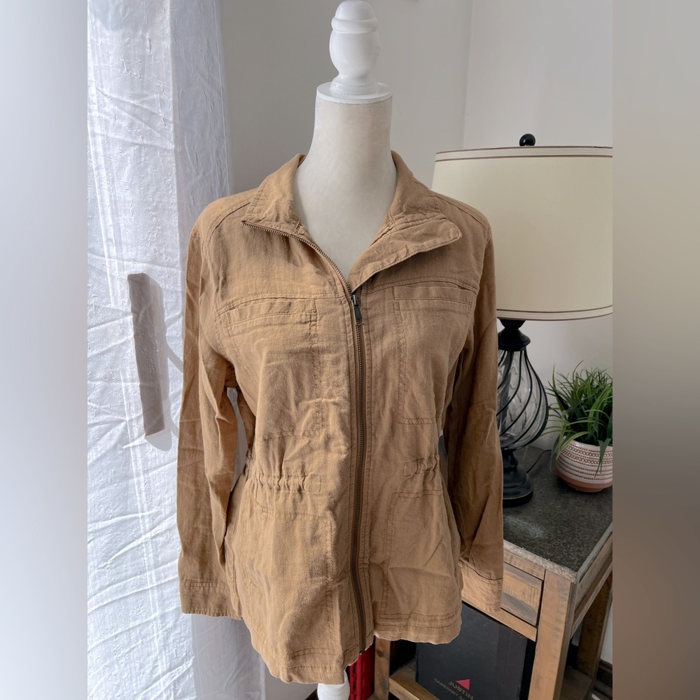 Old Navy linen blend tan jacket